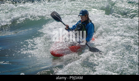 Kajak Harvie Passage Calgary, Alberta Kanada Stockfoto