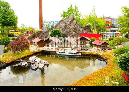 Billund Dänemark, 15. Juni 2018 - Legoland in Billund Dänemark Stockfoto