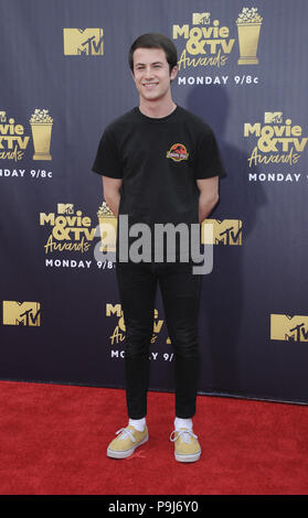 Die 2018 MTV Movie und TV Awards mit: Dylan Minnette Wo: Los Angeles, Kalifornien, Vereinigte Staaten, wenn: 16 Jun 2018 Credit: Apega/WENN.com Stockfoto