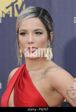 Die 2018 MTV Movie und TV Awards mit: Halsey Wo: Los Angeles, Kalifornien, Vereinigte Staaten, wenn: 16 Jun 2018 Credit: Apega/WENN.com Stockfoto