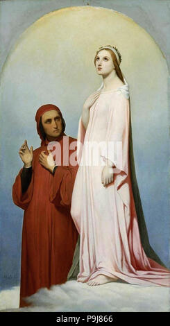 Ary Scheffer - Dante und Beatrice 1. Stockfoto