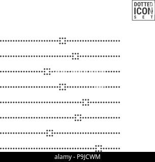 Sound Mixer Console Dot Pattern Symbol. Sound Mixer gepunktete Symbol isoliert auf weißem Hintergrund. Vektor Symbol für Sound Mixer Stock Vektor