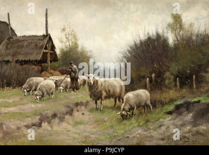Schiedges II Petrus Paulus - Herder Met Zijn Kudde Stockfoto