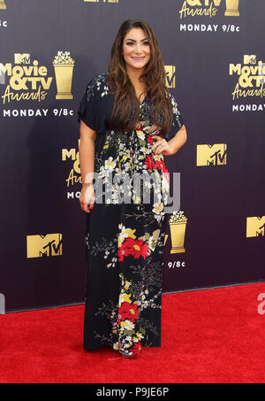 MTV Movie und TV Awards 2018 Barker Hangar in Santa Monica, Kalifornien. Mit: Deena Nicole Cortese Wo: Los Angeles, Kalifornien, Vereinigte Staaten, wenn: 16 Jun 2018 Credit: Adriana Barraza/WENN.com M. Stockfoto