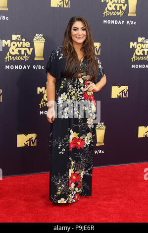 MTV Movie und TV Awards 2018 Barker Hangar in Santa Monica, Kalifornien. Mit: Deena Nicole Cortese Wo: Los Angeles, Kalifornien, Vereinigte Staaten, wenn: 16 Jun 2018 Credit: Adriana Barraza/WENN.com M. Stockfoto