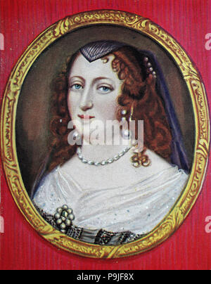 Anna von Österreich, 22. September 1601 â € "20. Januar 1666, eine spanische Prinzessin aus dem Hause Habsburg, war Königin von Frankreich als Frau von Ludwig XIII., Regent von Frankreich während der Minderheit von ihrem Sohn, Ludwig XIV., von 1643 bis 1651, digital verbesserte Reproduktion einer Vorlage drucken aus dem Jahr 1900 Stockfoto