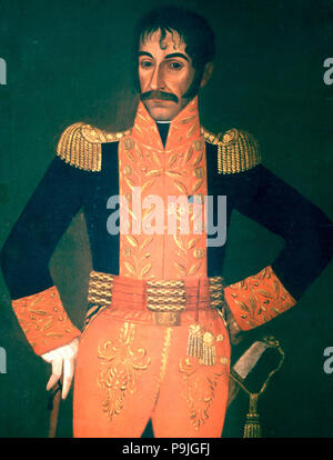 Simon Bolivar' El Befreier' 1783-1830), Militär, Held der amerikanischen Unabhängigkeit. Stockfoto