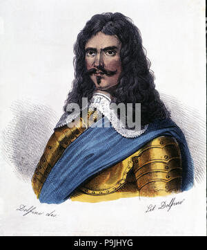 Henri de la Tour d'Auvergne, Vicomte de Turenne (1611-1675), Marschall von Frankreich, Gravur in der ... Stockfoto