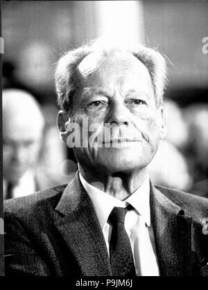 Willy Brandt (1913-1992), deutscher Politiker, Präsident der Sozialistischen Internationale und West Ge… Stockfoto