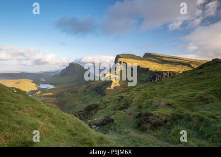 Quiraing Rock Landschaft, trotternish Ridge, Highlands, Isle of Skye, Innere Hebriden, Schottland, Vereinigtes Königreich Stockfoto