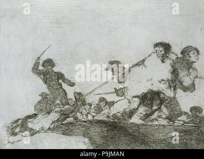 Die Katastrophen, von Krieg, eine Serie von Radierungen von Francisco de Goya (1746-1828), Platte 29: 'Lo merecí… Stockfoto