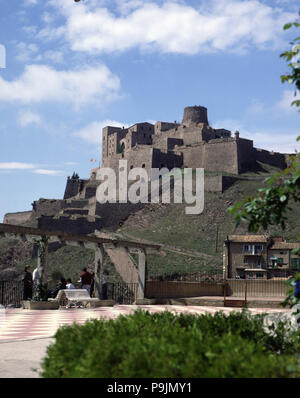 Außenansicht des Cardona Schloss, es bewahrt bleibt des 12. und 13. Jahrhunderten Gebäude … Stockfoto