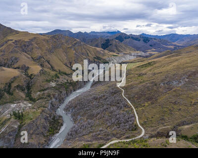 Shotover River in den Skippers Canyon, Queenstown, Otago, Südinsel, Neuseeland Stockfoto