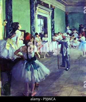 "Die tanzklasse" von Edgar Degas, 1874. Stockfoto