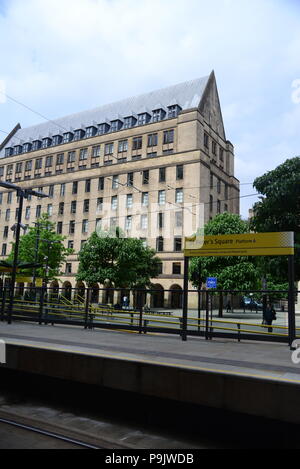 Manchester Straßenbahnen Stockfoto