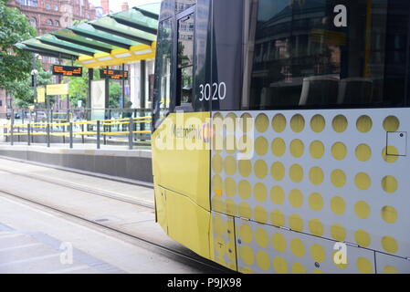 Manchester Straßenbahnen Stockfoto
