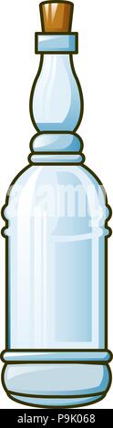 Transparente Olivenöl Flasche Symbol, Cartoon Stil Stock Vektor