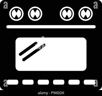 Kleine Gasofen Symbol, einfachen Stil Stock Vektor