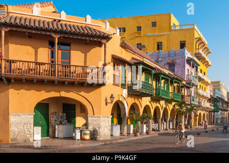 Plaza de los Coches Cartagena, Kolumbien Stockfoto