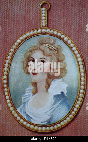 Elizabeth Cavendish, Herzogin von Devonshire, 13. Mai 1758 â € "30. März 1824, war ein englischer Schriftsteller und der Herzogin. Sie ist am besten als Lady Elizabeth Foster, digital verbesserte Reproduktion einer Vorlage drucken aus dem Jahr 1900 bekannt Stockfoto