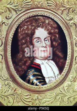 Philippe II., Herzog von OrlÃ©ans, Philippe Charles, 2. August 1674 â € "2. Dezember 1723, war ein Mitglied der königlichen Familie von Frankreich und diente als Regent des Reiches von 1715 bis 1723, digital verbesserte Reproduktion einer Vorlage drucken aus dem Jahr 1900 Stockfoto