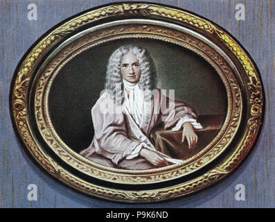 Francois-Marie Arouet, 21. November 1694 - 30. Mai 1778, bekannt unter seinem Namen Voltaire, war ein französischer Schriftsteller, Historiker und Philosoph der Aufklärung, der für seine witzige, digitale verbesserte Reproduktion eines Originaldruckes aus dem Jahr 1900 berühmt war Stockfoto