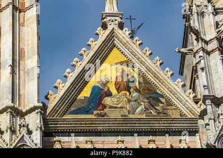 Closeup Detail aus der Dom von Siena in Italien Stockfoto