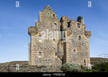 17. jahrhundert Scalloway Castle, das Tower House in Scalloway auf dem Festland, Shetlandinseln, Schottland, Großbritannien Stockfoto