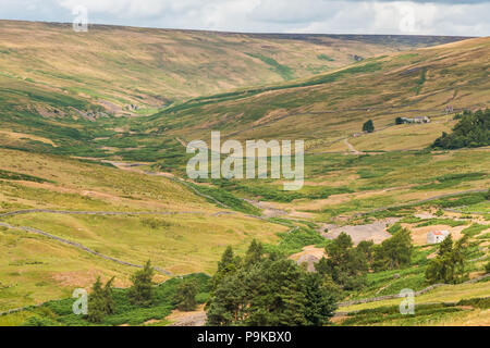 North Pennines AONB Landschaft, der Hudes Hope Valley in der Nähe von Middleton in Teesdale, Großbritannien Stockfoto