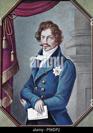 Ludwig I., auch in Englischer Sprache als Ludwig I, 25. August 1786 â € "29. Februar 1868 erbracht, wurde König von Bayern von 1825 bis 1848 Umdrehungen in den deutschen Staaten. Digital verbesserte Reproduktion einer Vorlage drucken aus dem Jahr 1900 Stockfoto