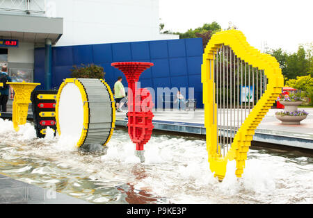 Billund Dänemark, 15. Juni 2018 - Legoland in Billund Dänemark Stockfoto