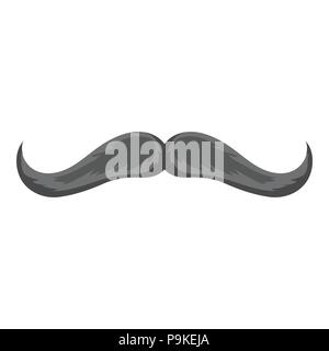 Der Mann Schnurrbart Symbol in Schwarzweiß-Stil auf weißem Hintergrund. Bart symbol Vektor Illustration. Stock Vektor