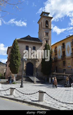 Europa, Spanien, Andalusien, Granada Iglesia de San Gil y Santa Ana Stockfoto