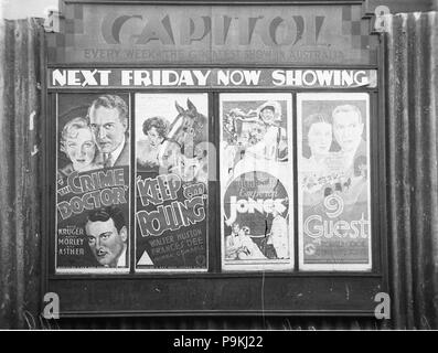 274 SLNSW 6646 Otto Kruger Karen Morley und Nils Asther in der Kriminalität Arzt und Walter Huston Frances Dee und Minna Gombell in em Rollen Capitol Theater Poster Halten Stockfoto
