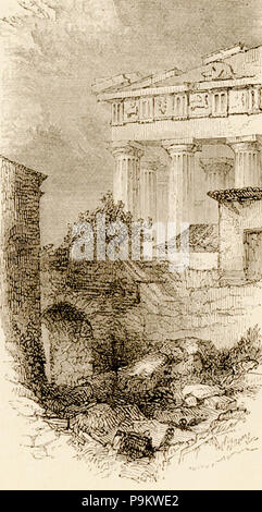 311 Das Parthenon aus dem East End - aus einer Skizze durch CR Cockerell, RA-Wordsworth Christopher - 1882 Stockfoto