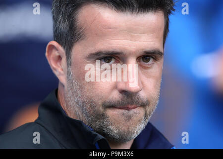 Bury, Lancashire, UK. 18 Juli, 2018. Everton Manager Marco Silva während der Vor Saisonbeginn Freundschaftsspiel zwischen begraben und Everton an gigg Lane am 18. Juli 2018 in Manchester, England. Credit: PHC Images/Alamy leben Nachrichten Stockfoto