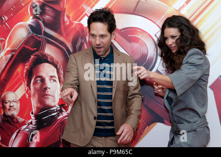 Roma 19/07/2018. Ant-Man und die Wespen Fotoauftrag. Rom, den 19. Juli. Ant-Man und die Wespen Photocall in Rom Stockfoto