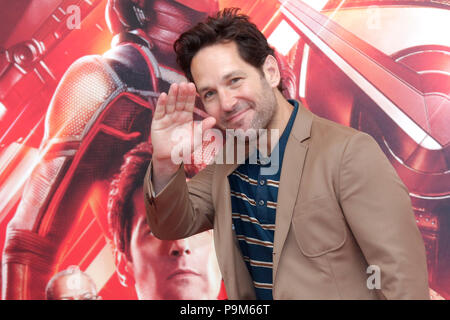 Roma 19/07/2018. Ant-Man und die Wespen Fotoauftrag. Rom, den 19. Juli. Ant-Man und die Wespen Photocall in Rom Stockfoto