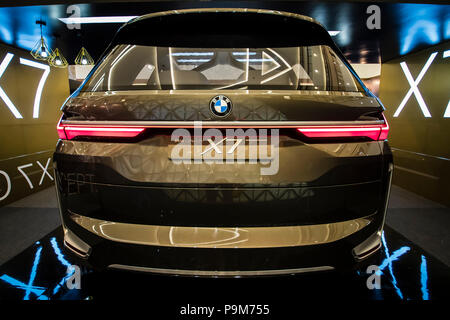 Kuala Lumpur, Malaysia. 19. Juli 2018. Auto Show Preview des BMW Concept X7 in Kuala Lumpur, Malaysia, am 19. Juli 2018. © Danny Chan/Alamy Leben Nachrichten. Stockfoto