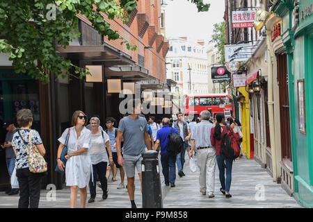 London, Großbritannien. Juli 2018 19. Chinesische Restaurants in Chinatown in London am 19. Juli 2018, UK Bild Capital/Alamy leben Nachrichten Stockfoto