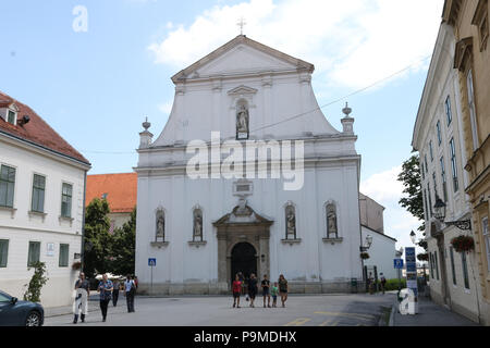 St Catherine's Kirche im barocken Stil auf Katarina Zrinski Square, Zagreb, von 1620 bis 1632 gebaut. Stockfoto