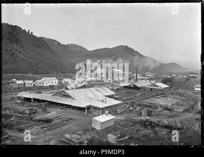 313 Holz Mühle an Mangapehi; Ellis und Burnand Ltd. ATLIB 288321 Stockfoto