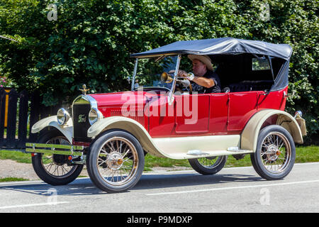 Veteran Car Run, Ford Modell T 1926 Oldtimer, Tschechische Republik Stockfoto