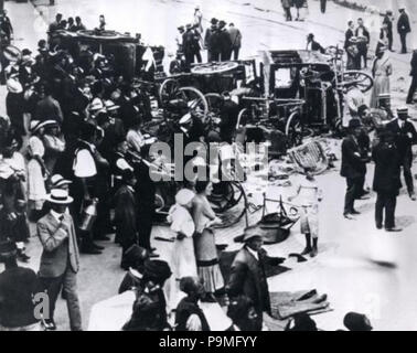 33 1914-06-29 - Folgen der Angriffe, die sich gegen die Serben in Sarajewo - Straße Foto 3 Stockfoto