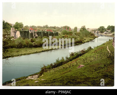 118 Allington Castle und River, in der Nähe von Maidstone, England - LCCN 2002697023 Stockfoto