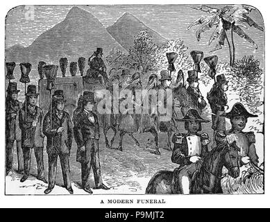 Ein modernes Beerdigung, Hawaii, Illustration von IT-Schruppen. Stockfoto