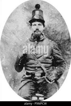 . Brigadier General Turner Ashby, Jr., ein Konföderierten Kavallerie Offizier, der unter Thomas J. tonewall' Jackson in der Shenandoah Valley Kampagne von 1862 während des amerikanischen Bürgerkriegs (1861 - 1865). Vor 1862 160 Ashby 2 p Stockfoto