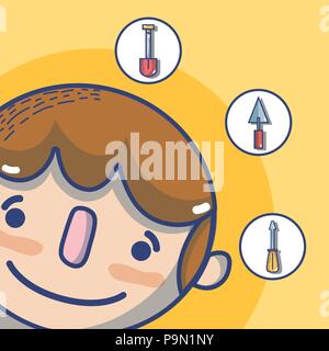 Tischler cute Cartoon Stock Vektor