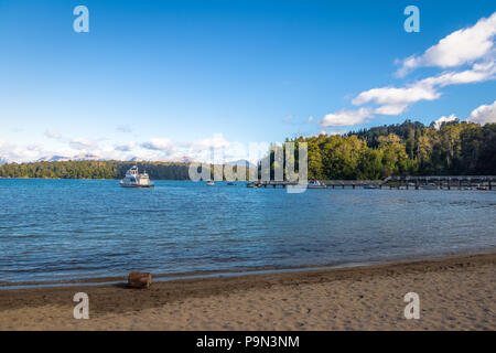 Bahia Brava Bucht am Nahuel Huapi See - Villa La Angostura, Patagonien, Argentinien Stockfoto