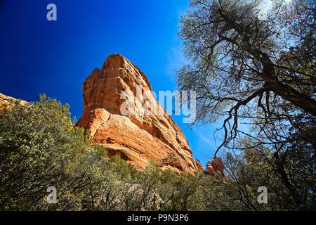 Sandstein rot Felsen Sedona Arizona USA Stockfoto